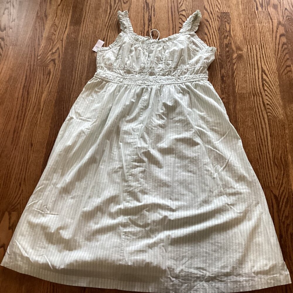 Old Navy Green and White Striped Sundress